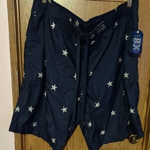 Faded Glory Men's Dark Blue Star Pattern Athletic Shorts